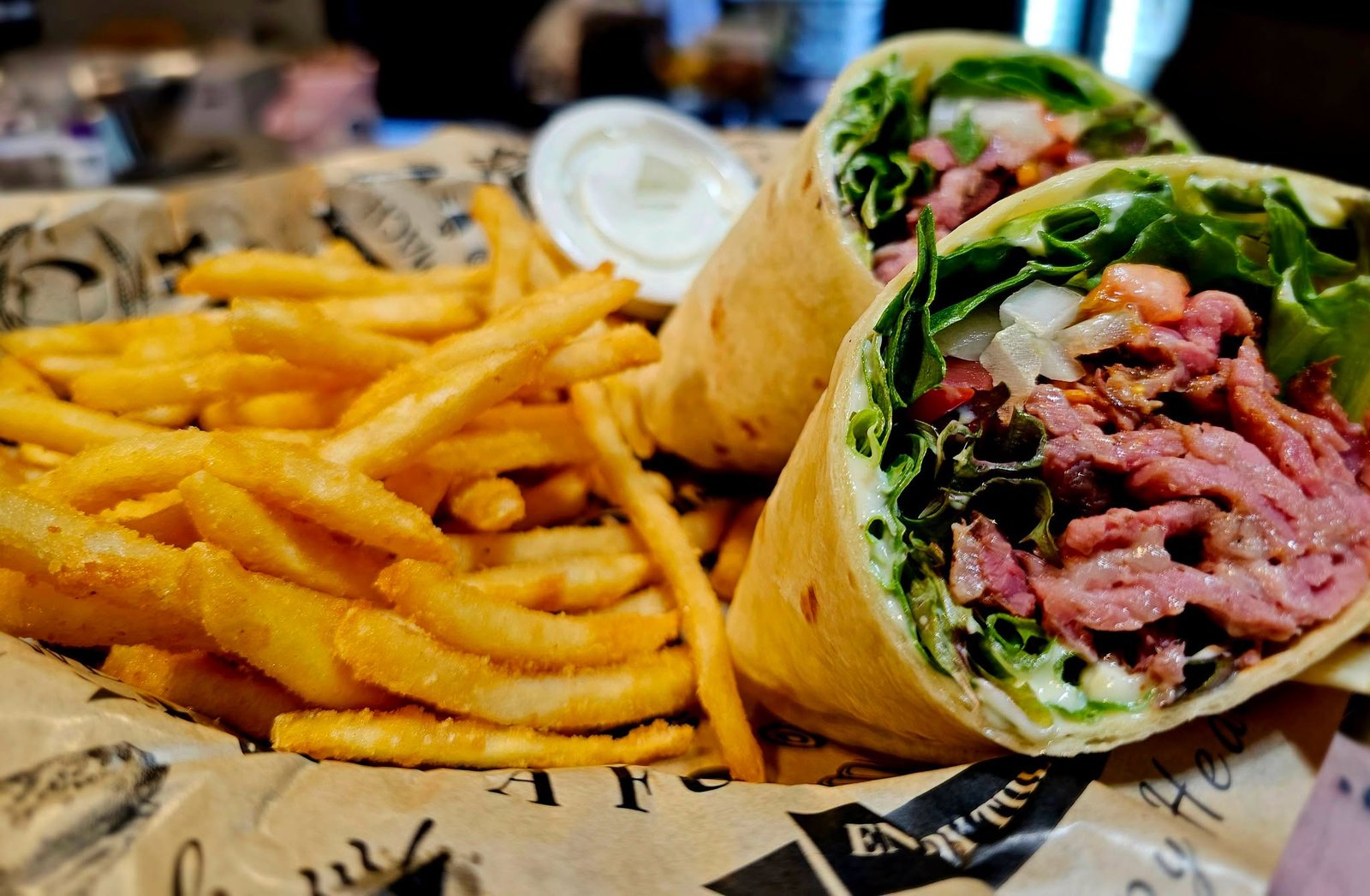 Spinach Ribeye Steak Wrap