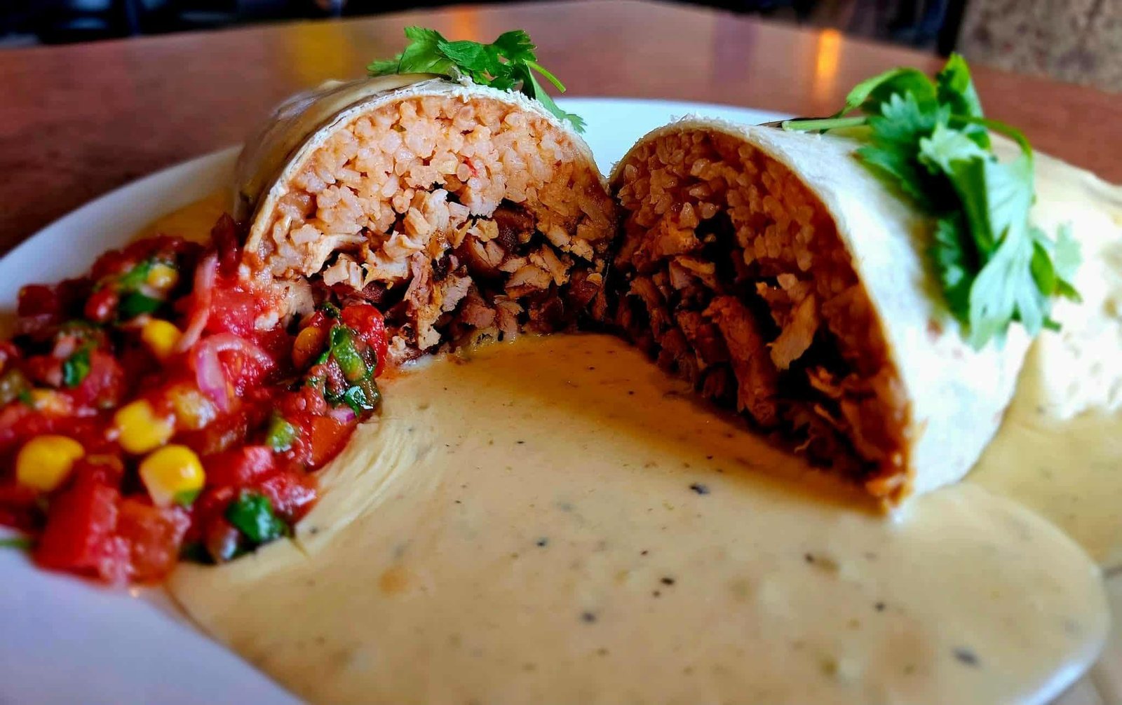 Slow-Smoked Chicken Smothered Burrito