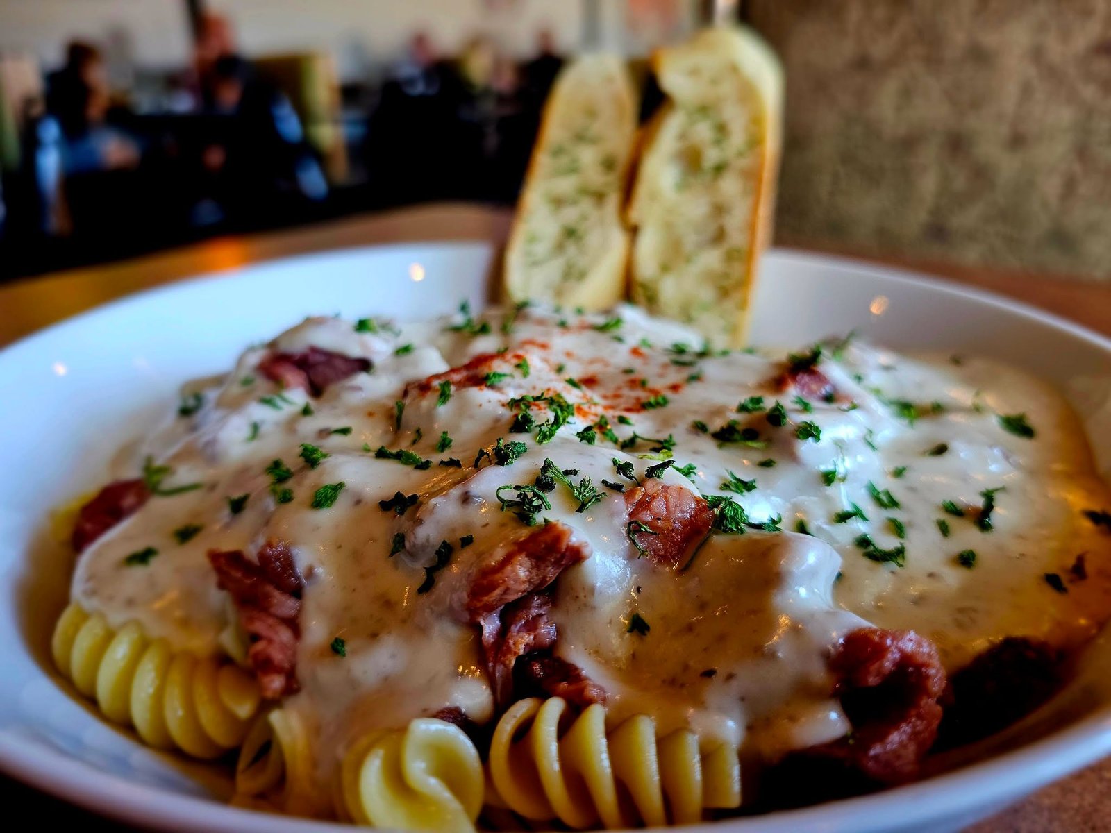 Creamy Tri-Tip & Mushroom Pasta