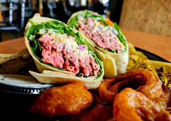 Spinach Tri-Tip Steak Wrap