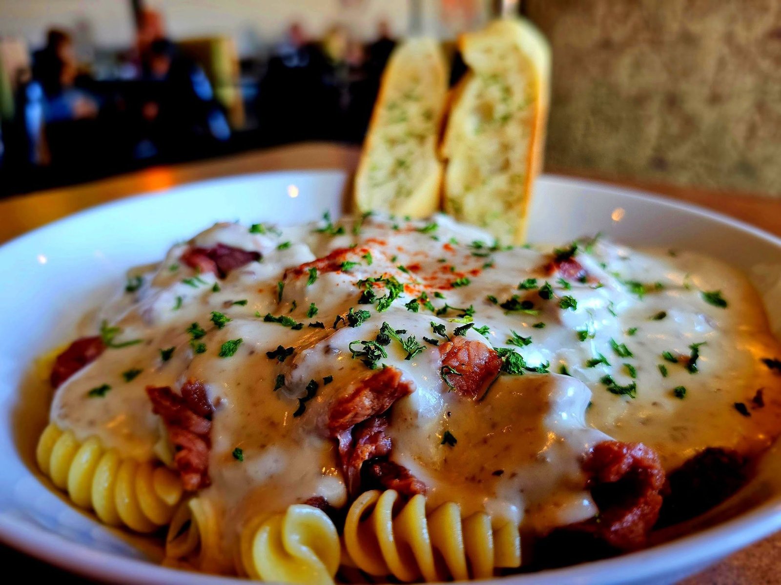 Creamy Tri Tip & Mushroom Pasta